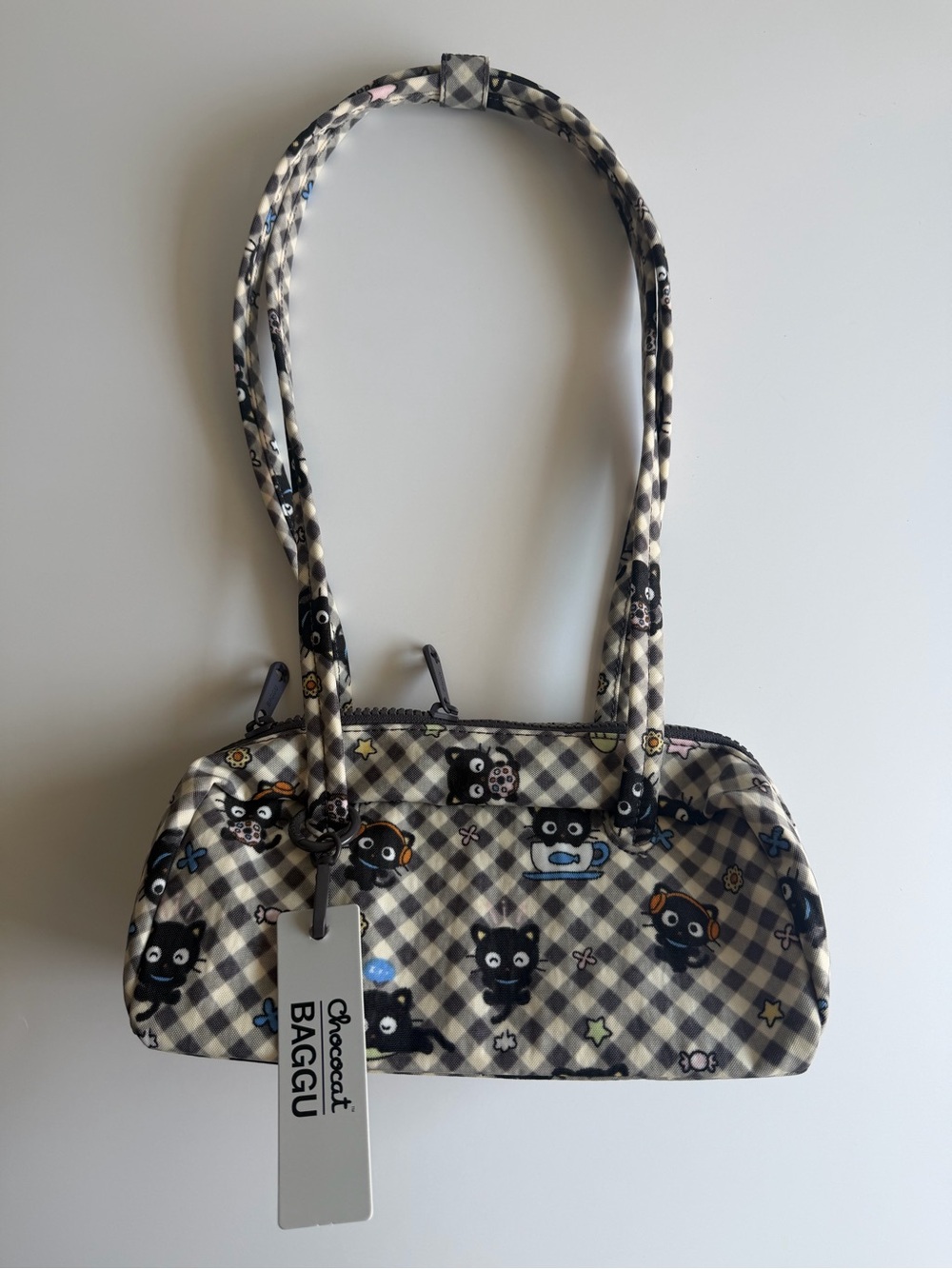 NWT BAGGU Chococat Small Nylon Bowler Bag